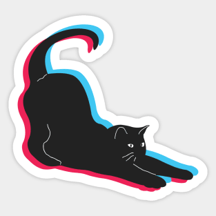 YOGA CAT ON TIK TOK Sticker